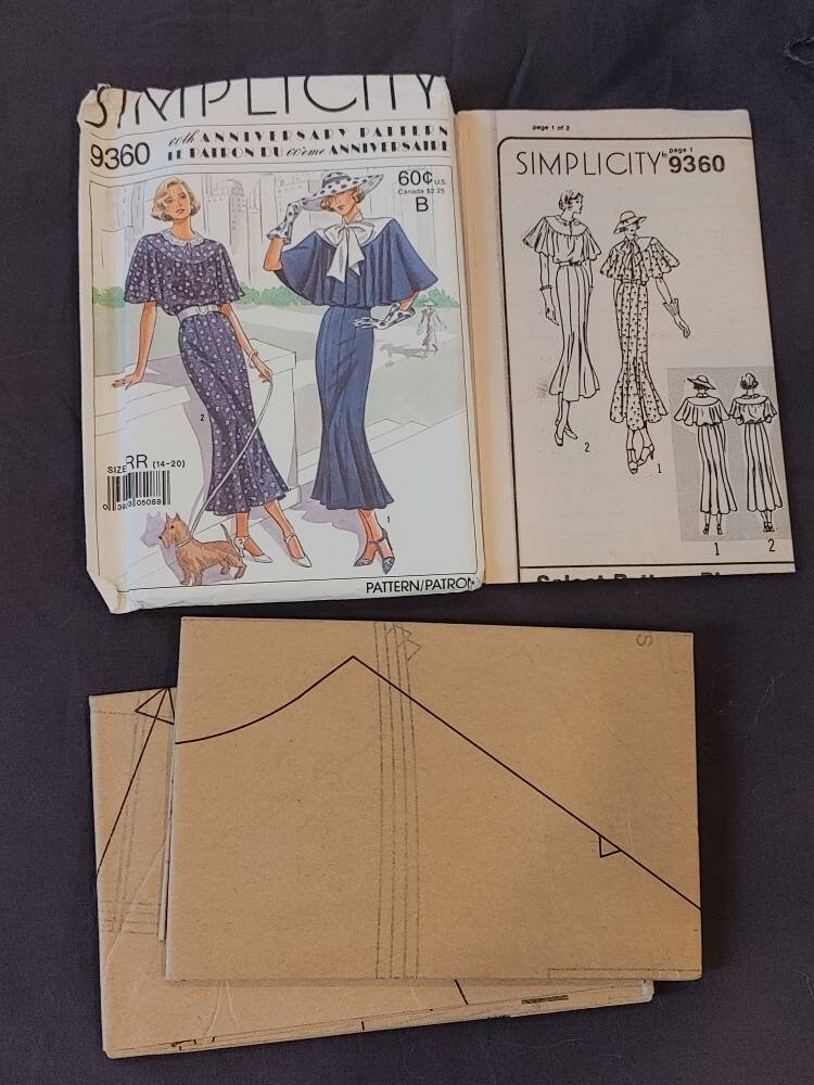 1998 Simplicity 9360 60th Anniversary Misses' Dress UNCUT Printed ...