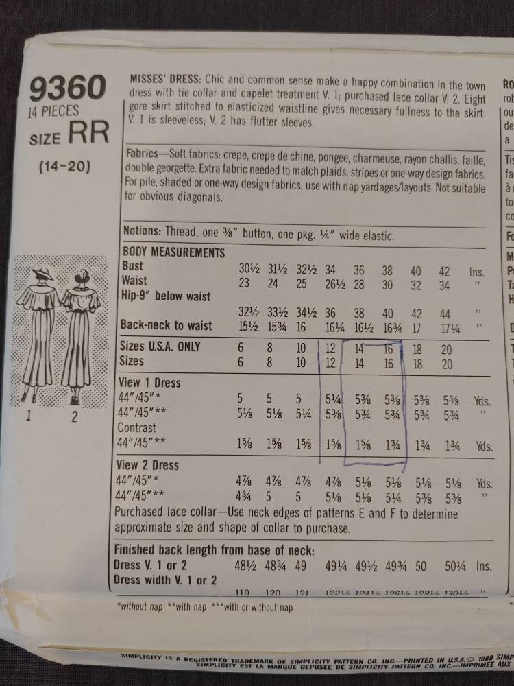 1998 Simplicity 9360 60th Anniversary Misses' Dress UNCUT Printed ...