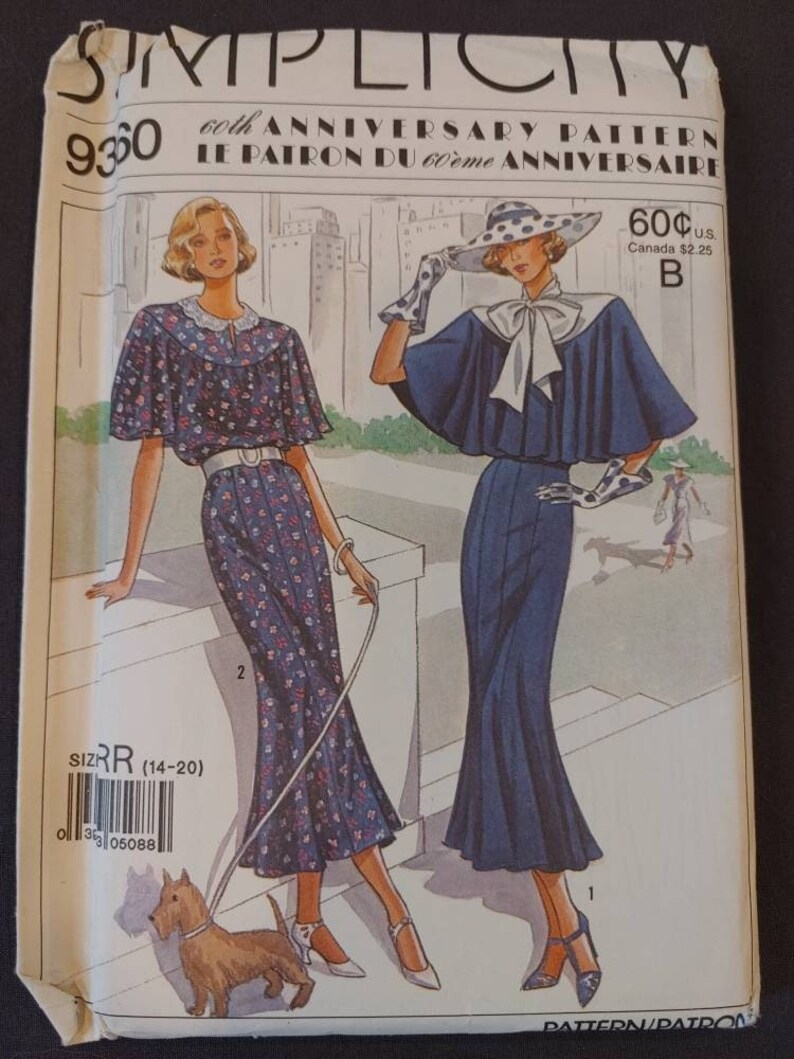 1998 Simplicity 9360 60th Anniversary Misses' Dress UNCUT Printed ...