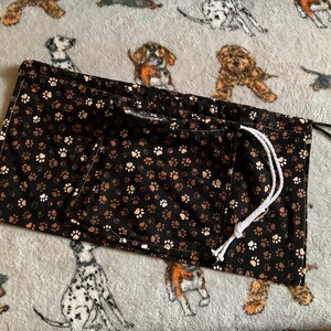 犬をテーマにしたコットン/ポリコットン収納バッグ