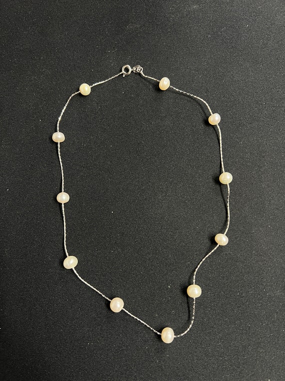 Estate Jewelry 11 Station Cultured Pearl Necklace 