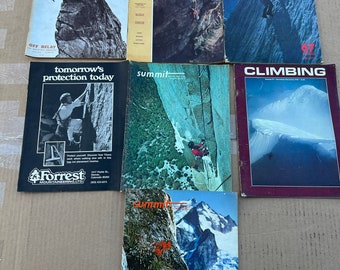 Lot de 7 Summit, hors relais, falaises, montagne, escalade, magazines Forrest 1978-1979