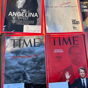 Lot von 14 TIME Magazin 1990's-2018 Geschichte Nachrichten Poltik Bild 2