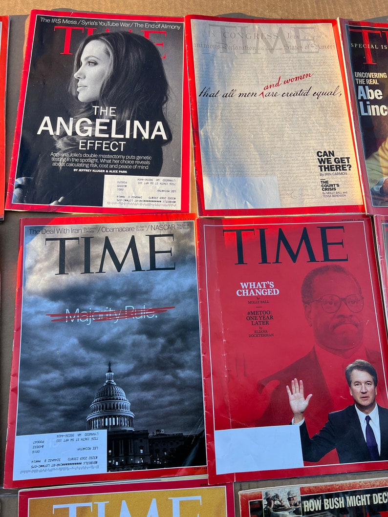 Lot von 14 TIME Magazin 1990's-2018 Geschichte Nachrichten Poltik Bild 2