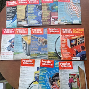 Lote de 13 revistas de divulgación científica de los años 1970-1973