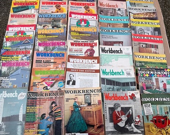 Lot of 40 WORKBENCH Magazines 1960-1994 Plans Projects Home Improvement