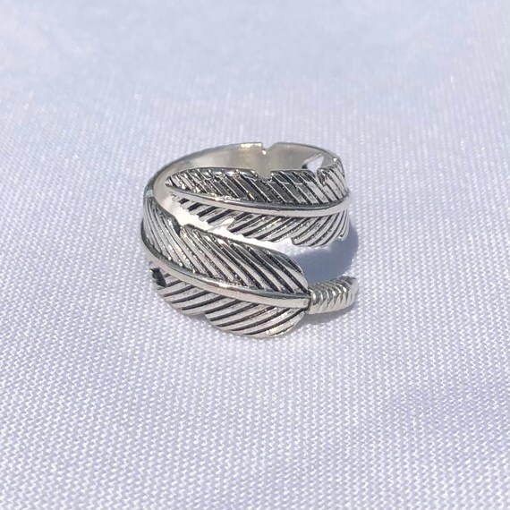 Feather Ring, 925 Sterling Silver Rings, Vintage … - image 2