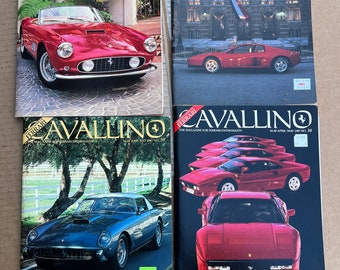 Lot von 4 Cavallino Magazine 1986-1987 Ausgaben Nr. 35,36,38,39