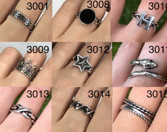 Cheap 925 Sterling Silver Rings, Vintage Rings, Statement Rings, Rings for Women's, Rings for Men, Adjustable Rings, Stackable Rings, Minim