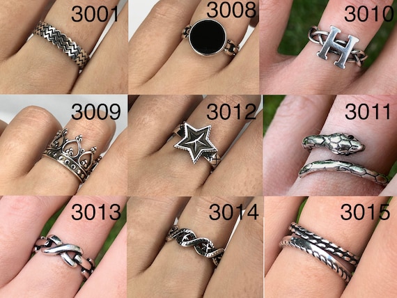 Cheap 925 Sterling Silver Rings, Vintage Rings, S… - image 1