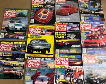 VTG 1986 Lot of 11 Super Stock and Drag Illustrated Magazines