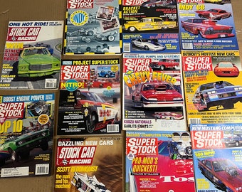 Kavel van 11 Stock Car Racing, Super Stock & Drag Illustrated Magazine 1988-1993