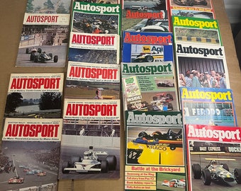 Lot of 19 Issues of Autosport Magazine 1967-1983