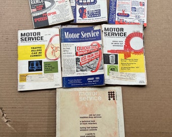 Lotto di 7 numeri della rivista Motor Service del 1948,1950,1953,1960,1966