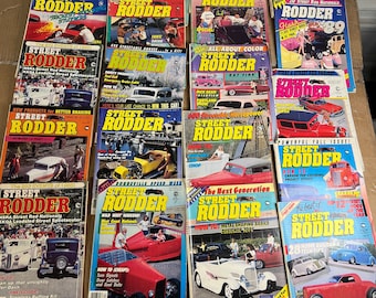 Lot of 20 Issues of Street Rodder Magazine Vintage 1985-1990