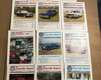 Lot of 11 Issues of The Chevelle Report Magazine 1985-1986