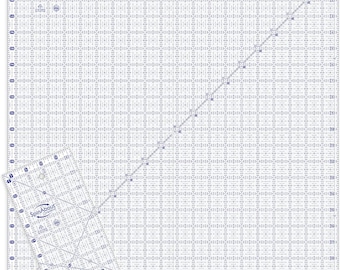 SpinAbout by QuiltCut Non-Slip Quilting Ruler - 20 1/2 Square Up Bonus Set