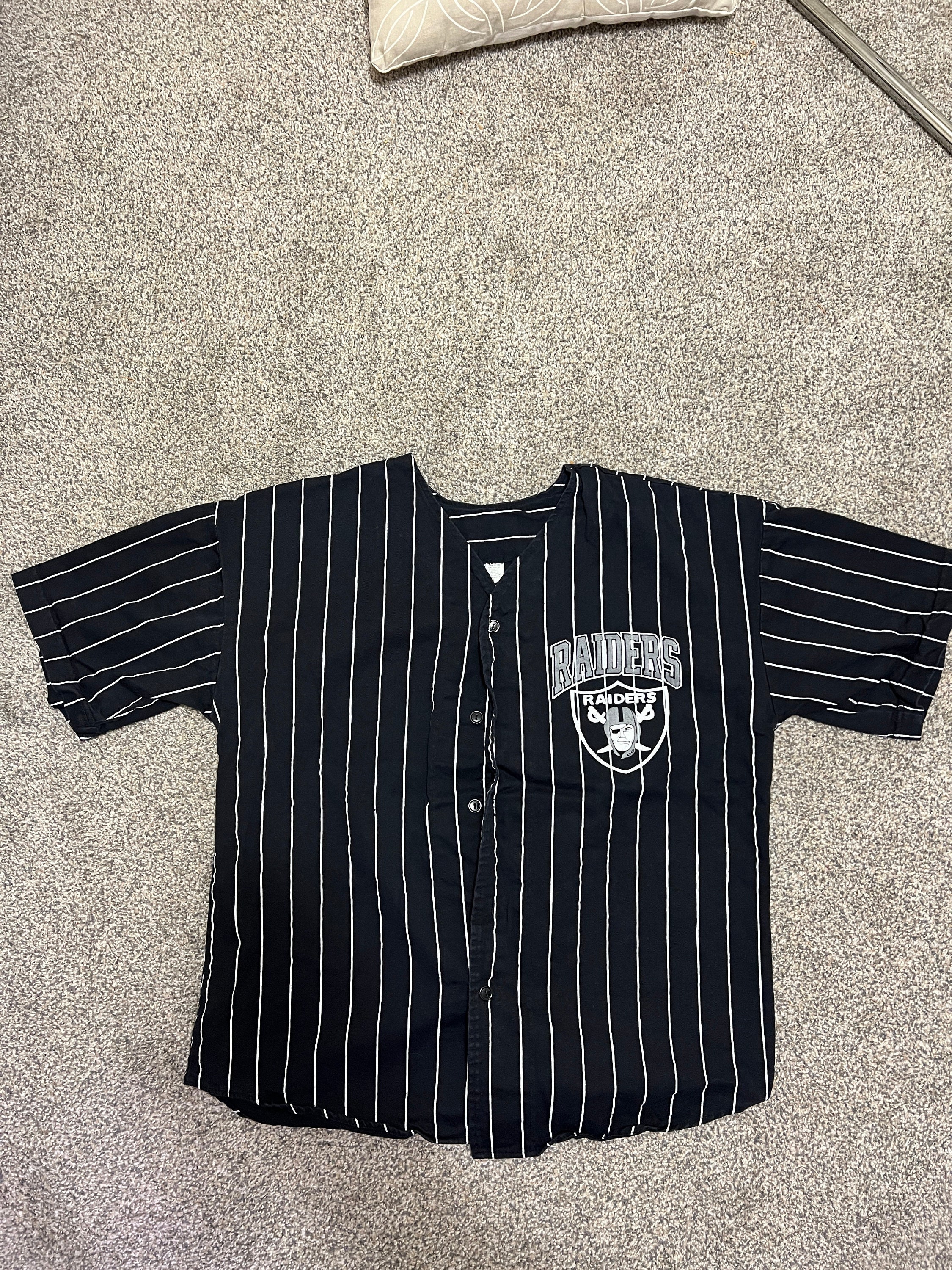 LOS ANGELES RAIDERS Vintage 80s Denim Cotton Nfl Football Jersey Large L 139 Etsy