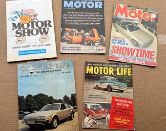 Kavel van 5 Motor 1975 1986, Motor Life 1959, Country Life 1976 Motor Show Magazine