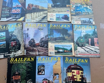 Kavel van 11 Railfan & Railroad Tijdschriften 1990-2004