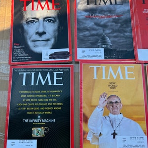 Lot von 14 TIME Magazin 1990's-2018 Geschichte Nachrichten Poltik Bild 3