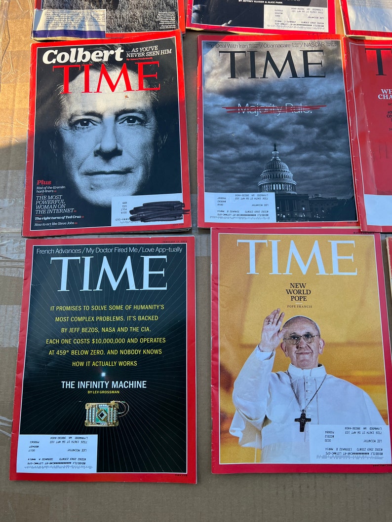 Lot von 14 TIME Magazin 1990's-2018 Geschichte Nachrichten Poltik Bild 3