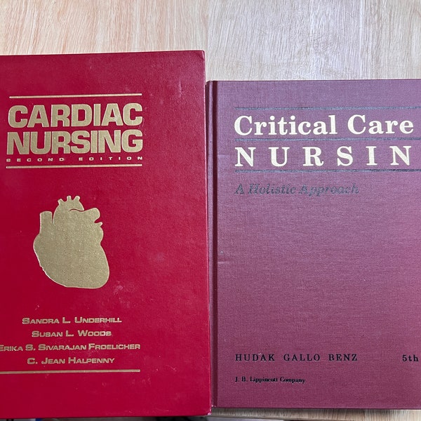 Lot of 2 Cardiac Nursing, Critical Care Nursing by Lippincott Company Hardcover