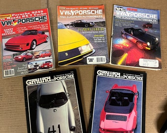 5er Set VW & Porsche 1986,1990, RAR Gmund Gmünd Porsche #12,14 Magazin