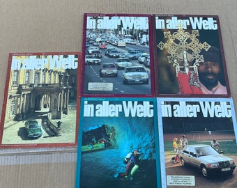 Lot de 5 Mercedes-Benz dans le magazine Aller Welt 1978-1984