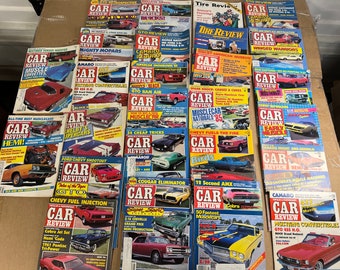 Lot of 26 Issues of Car Review Magazine 1980's