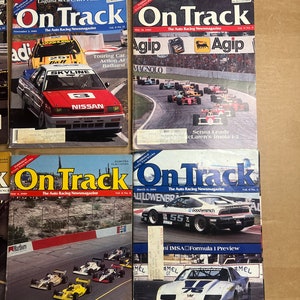 Kavel van 12 vintage 1986,1989 On Track The Auto Racing News Magazine afbeelding 2