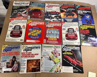 Lot von 14 Verbrauchern Digest Magazine 1980er, 1990er Jahre