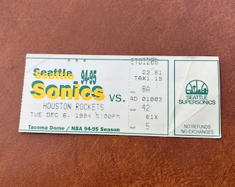 Seattle Supersonics vs Houston Rockets NBA 1994-gameticketstub