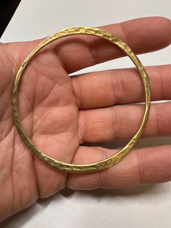 Bangle Bracelet Gold Silver 925 0.29oz 8.2g 14K Gold… Gem