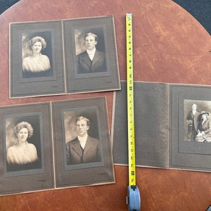 Lot of 3 Vintage Cabinet Card Photo Adult Man Woman Family Portrait 1910s #10