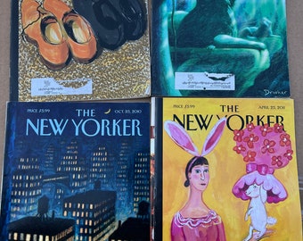 Lot de 4 The New Yorker Magazine - octobre 2010, mars avril mai 2011