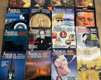 Lot von 16 American Heritage Magazines aus den 1980er Jahren