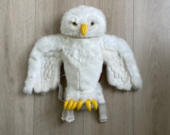 Vintage Hedwig rugzak pluche knuffel tas 2001 warner bros HP harry potter uil vogel dier pop speelgoed