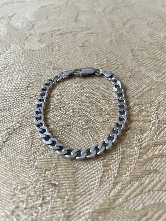 vintage sterling silver 925 chainlink bracelet bi… - image 4