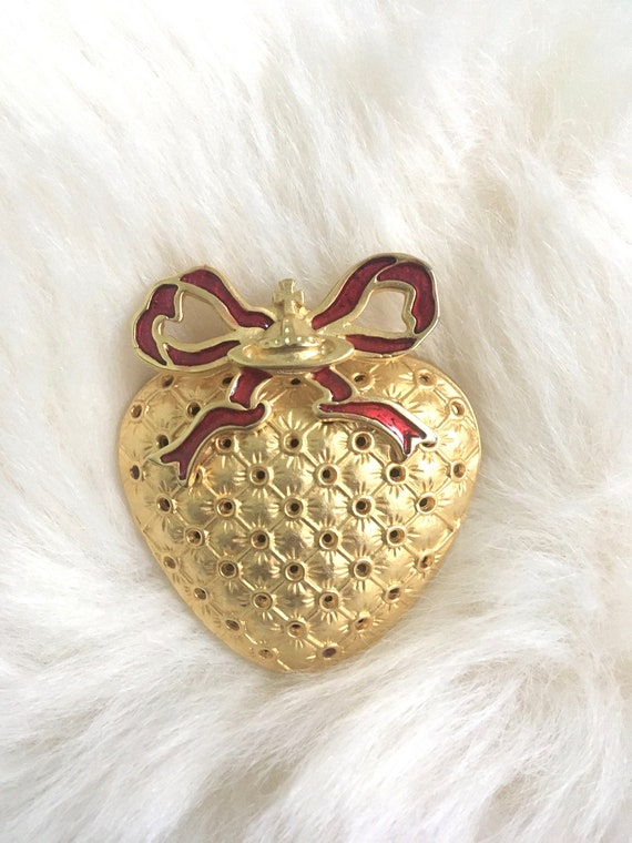 Vivienne Westwood Gilded Vintage Brooch 90s Heart