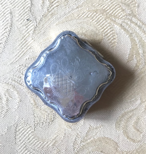 Vintage sterling silver 925 pill box or jewelry b… - image 1