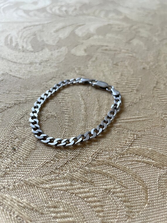 vintage sterling silver 925 chainlink bracelet bi… - image 3