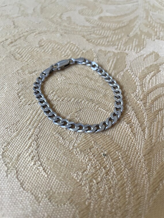 vintage sterling silver 925 chainlink bracelet bi… - image 7
