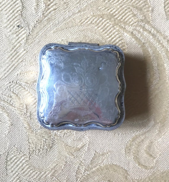 Vintage sterling silver 925 pill box or jewelry b… - image 2