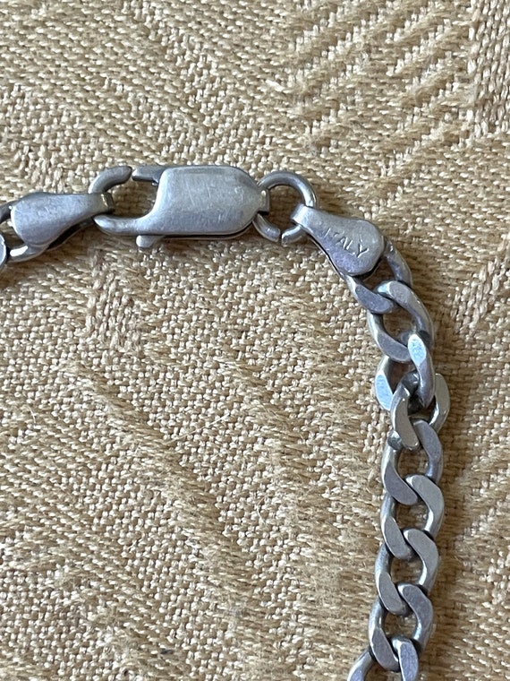 vintage sterling silver 925 chainlink bracelet bi… - image 2