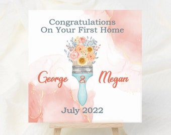 First Home Card, new house card, house warming card, happy new home, contrats on new home, personalised New Home,