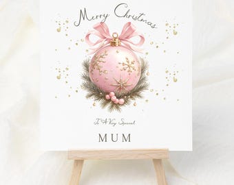 Christmas Card Mum Message | Merry Christmas Mum | Card For Mum | Gift