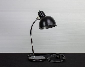 Vintage Bauhaus Desk Lamp | Antique Black Table Lamp | Mid-century Office Light | 30's Industrial Lighting | Christian Dell Style