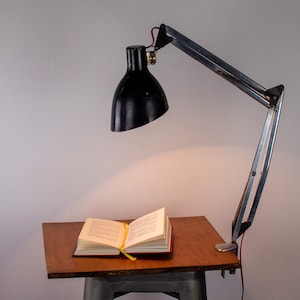 Vintage Architect Desk Lamp | Mid-century Modern Angle poise Light | Bauhaus Workshop Industrial Lighting | Adjustable Table Lamps |