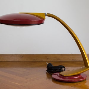 Fase Boomerang 2000 Lamp | Mid-century Modern Office Desk Table Light | Spanish Space Age Design |  60&#39;s Adjustable Metal Lamp Vintage 1960s